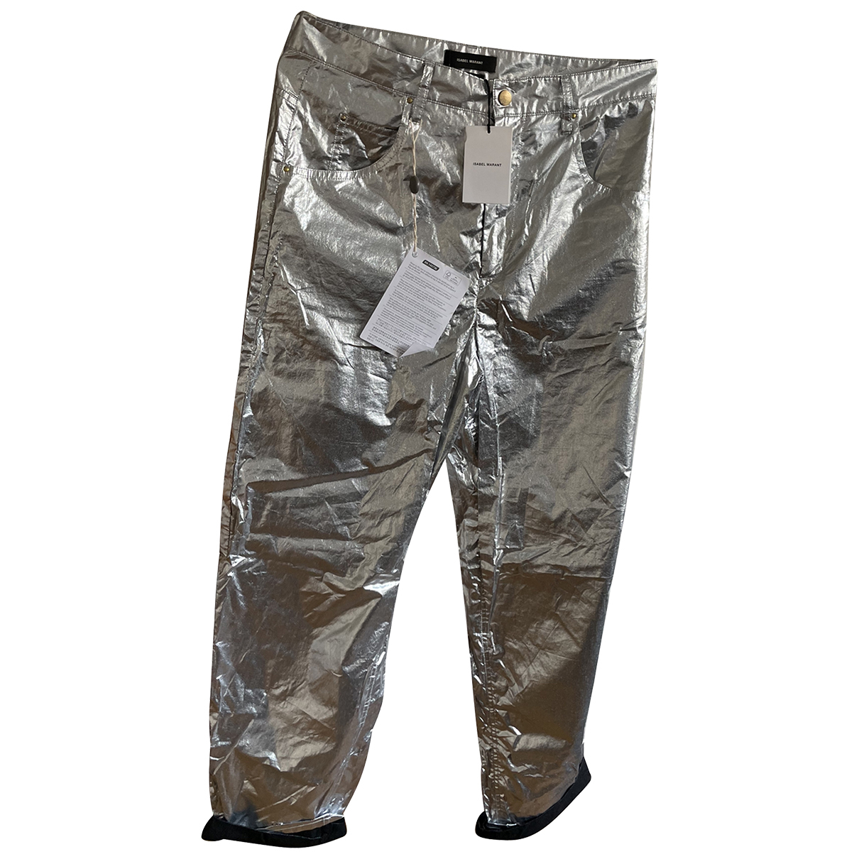 Straight pants Isabel Marant Silver 